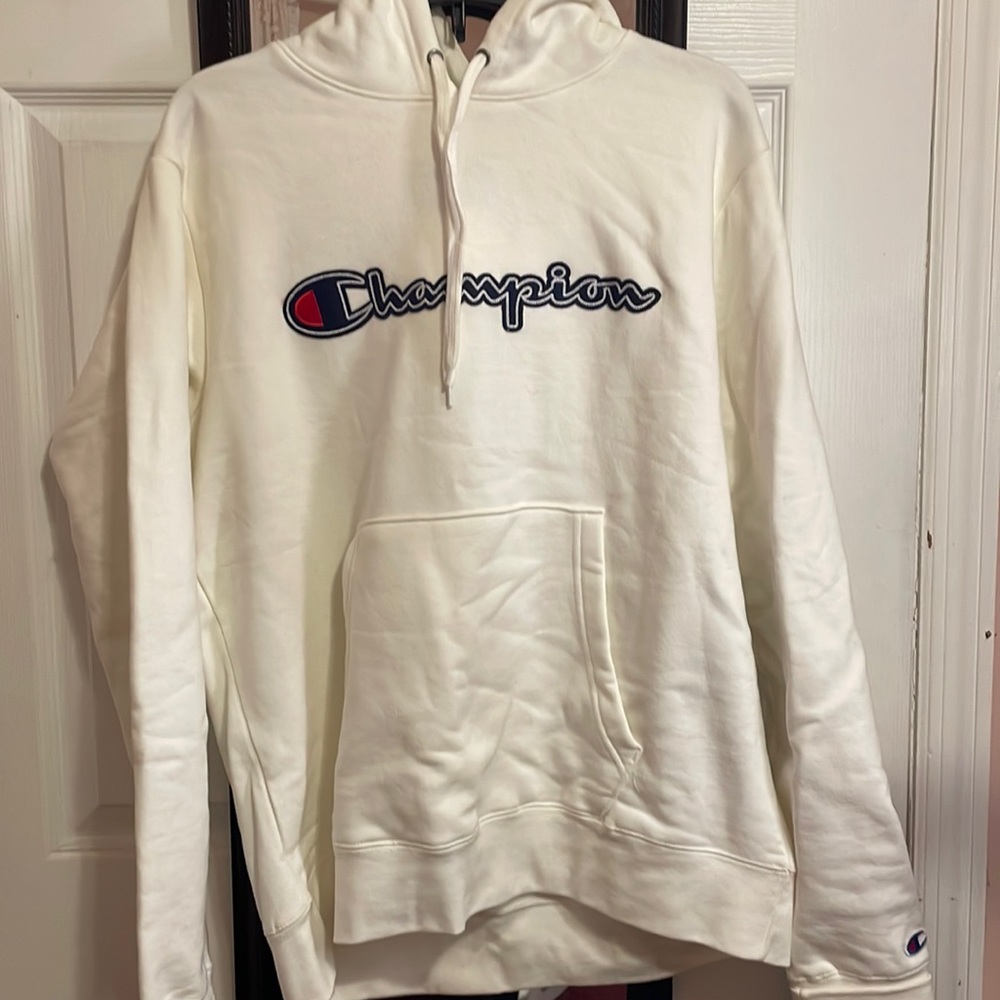 White champion hoodie